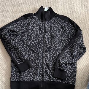 Puma Black and Gray Leopard Print Jacket